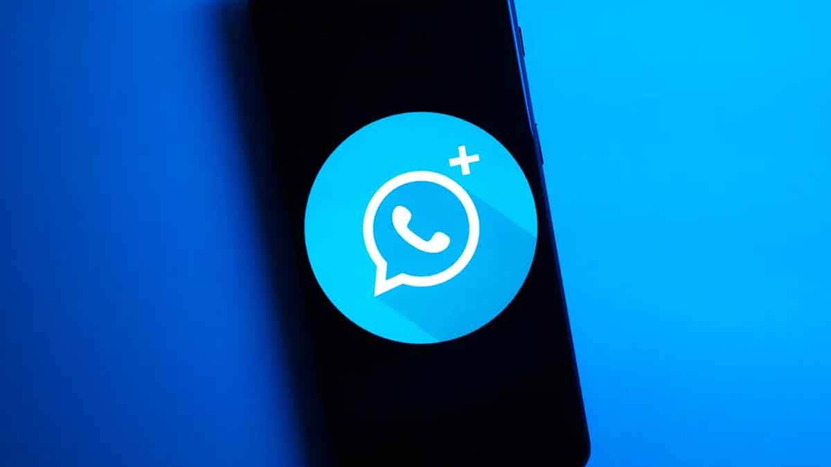 Whatsapp plus logo azul Actualizado febrero 2024